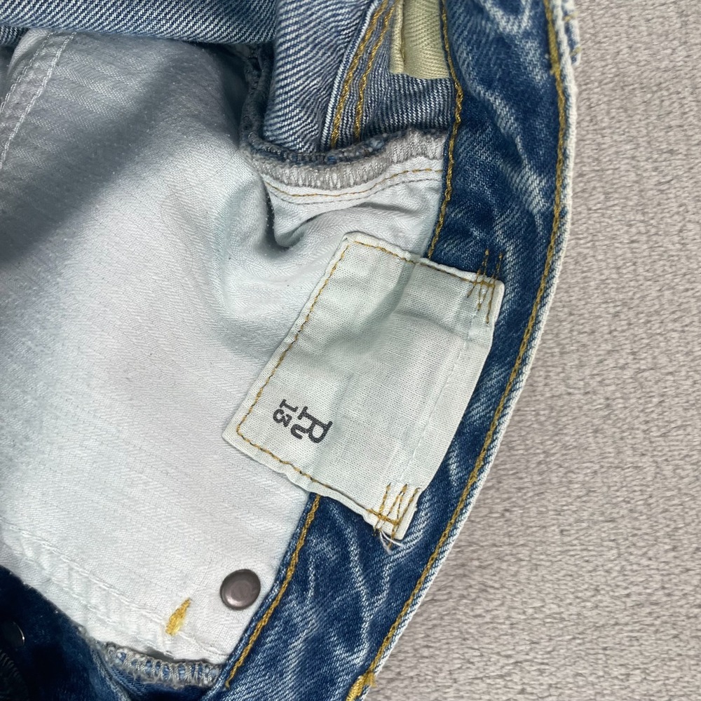 R13 Tailored Drop Jeans in Bain Blue Women 28 (Tag 24) Distressed Denim Italy - Picture 12 of 14